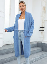 Large Size Pocket Tassel Coat Sweater