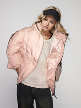 Retro Striped Loose Letter Cotton-padded Jacket