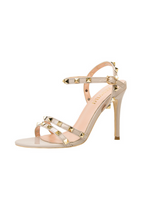 Retro Patent Leather Metal Rivet Sandals