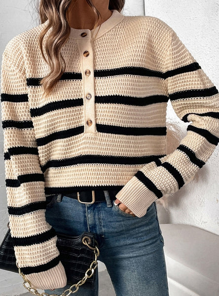 Joker Striped Pullover Knitted Sweater