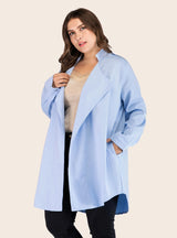 Lapel Cardigan Long Sleeve Coat Outwear