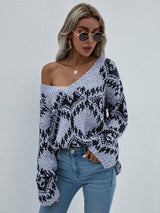 Loose Large Size Knitted Pullover Sweater