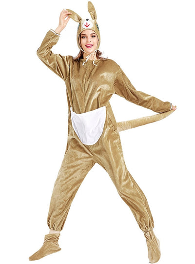 Conjoined Kangaroo Animal Flannel Pajamas