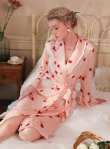 Heart Satin Housewear Bridesmaid Nightgown