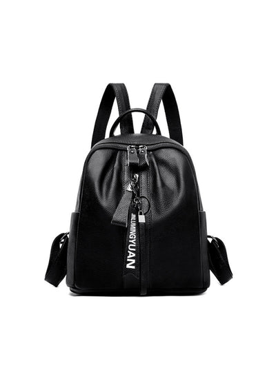 Student Travel Soft Leather Backpack