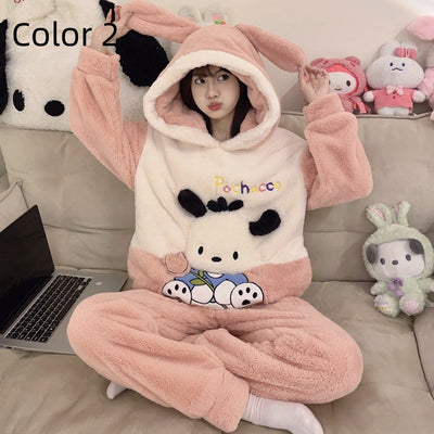 Thick Flannel Cartoon Home Service Suit