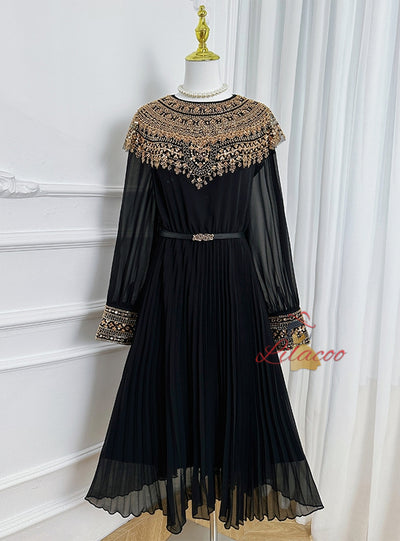 Heavy Industry Shawl Long-sleeved Slim Dress