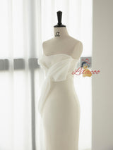 White Strapless Mermaid Wedding Dress