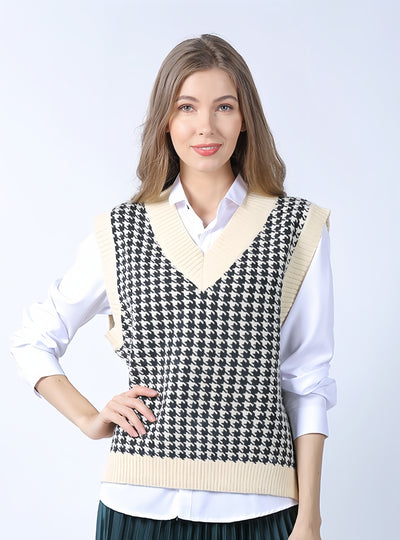 Loose Retro Plus Size Sweater Vest
