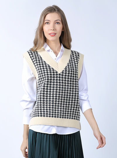Loose Retro Plus Size Sweater Vest