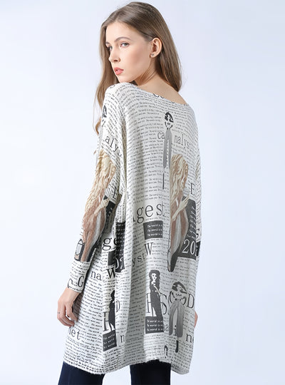 Long Sleeve Pullover Letter Print Sweater