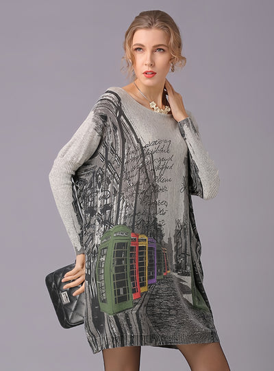 Long Sleeve Loose Medium and Long Sweater