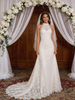 White Mermaid Lace Halter Wedding Dress
