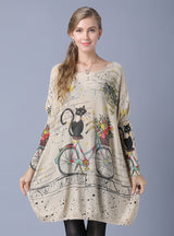 Pullover Loose Printed Sweater