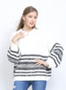 Striped Round Neck Loose Sweater