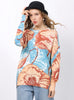 Women Print Round Neck Sweater
