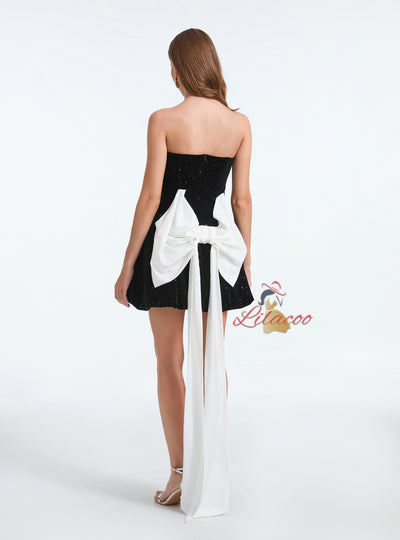 Women Bow Tube Top Dress