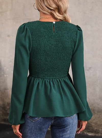 Long-sleeved Pullover Splicing Shirt