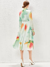 Printed Shirt Skirt Two-piece Suit