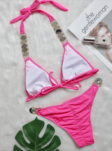 Split Strap Diamond Swimsuit