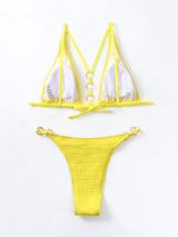 Sexy Yellow Two Piece Swimsuit Bikini