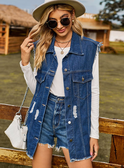 Cowboy Sleeveless Vest Coat