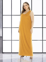 Solid Color Slim Round Neck Loose Dress