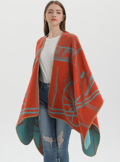 Warm Shawl Padded Cashmere Cloak