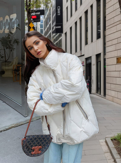 Lingge Baseball Uniform Cotton-padded Jacket