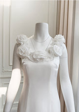 Strap Party White Banquet Dress