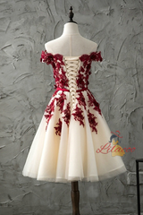 Tulle Appliques Beading Homecoming Dress
