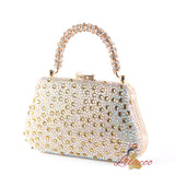 Diamond-encrusted Shoulder Slung Clutch Handbag