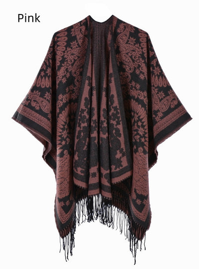 Autumn and Winter Scarves Ladies Retro National Wind Shawl