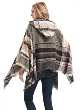 Women Cape Hooded Shawl Cloak