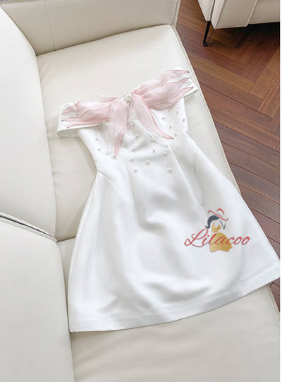 Sling Off the Shoulder Short Dress