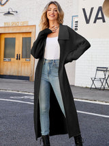 Lapel Casual Loose Long Sweater Coat