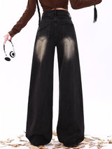 Retro Straight High Waist Slim Jeans