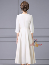 Short Sleeve Crystal Mother Of The Bride Dress