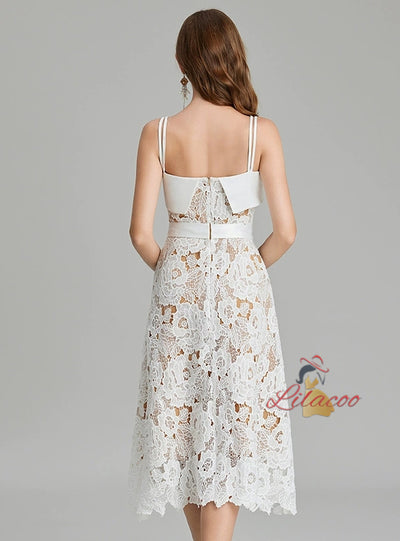 Heavy Industry Embroidery Stitching Slim Dress