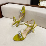 Women Diamond Thin Heels Sandals
