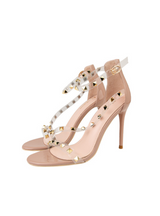 Ultra-high Heel Rivet Tip Transparent Sandal