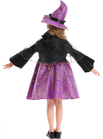 Halloween Purple Bronzing Witch Dress
