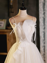 Ivory Tulle Pleats Homecoming Dress