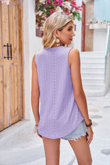 Solid Color Loose V-neck Lace T-shirt