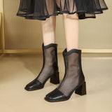 Women Zipper Sandal Boots