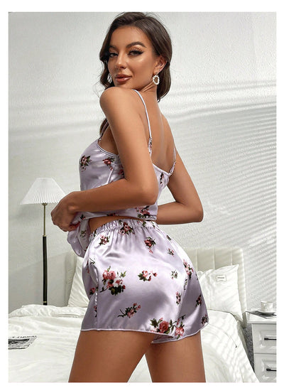 Sexy Home Clothes Two-piece Pajamas Suit