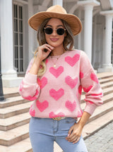 Love Round Neck Pullover Sweater