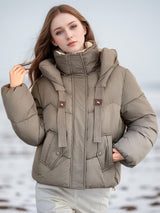 Short Hooded Padded Cotton-padded Jacket