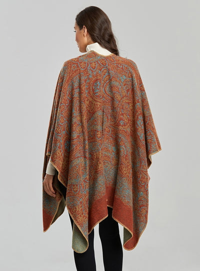 Retro National Wind Split Warm Cloak
