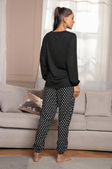 Polka-dot Long-sleeved Pajamas Suit